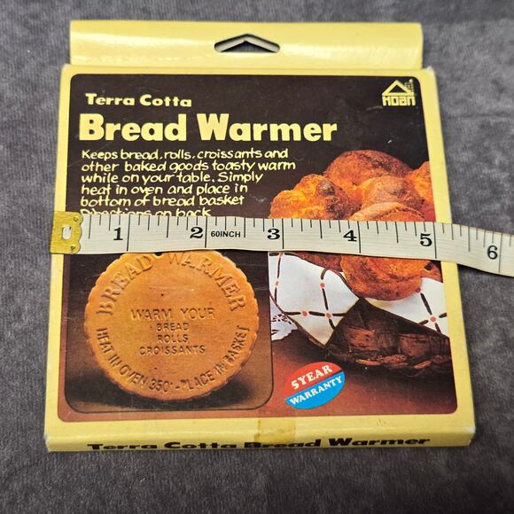 Vintage Hoan Terra Cotta Bread Warmer - Natural Kiln Dried Clay Bakery Warmer - Picture 4 of 5